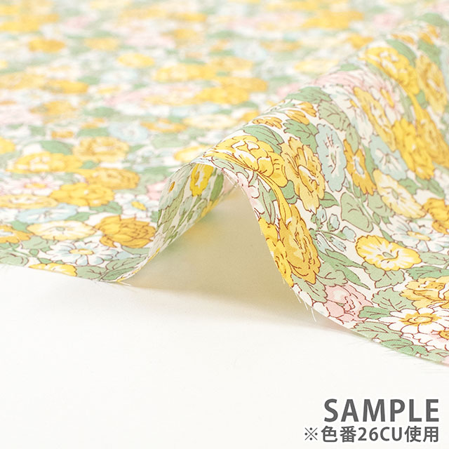 生地 LIBERTY FABRICS リバティ・ファブリックス タナローン 2026SS Floral Rebellion Leontyne Dream レオンタイン・ドリーム(26-36361038) 26CU.イエロー 09Ac04j