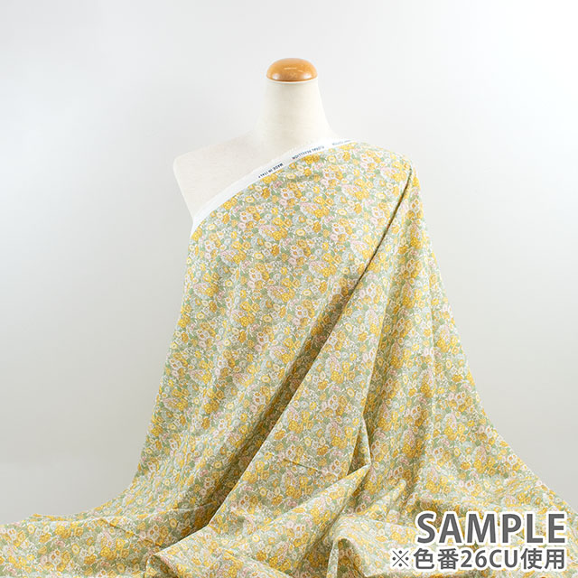 生地 LIBERTY FABRICS リバティ・ファブリックス タナローン 2026SS Floral Rebellion Leontyne Dream レオンタイン・ドリーム(26-36361038) 26CU.イエロー 09Ac04j