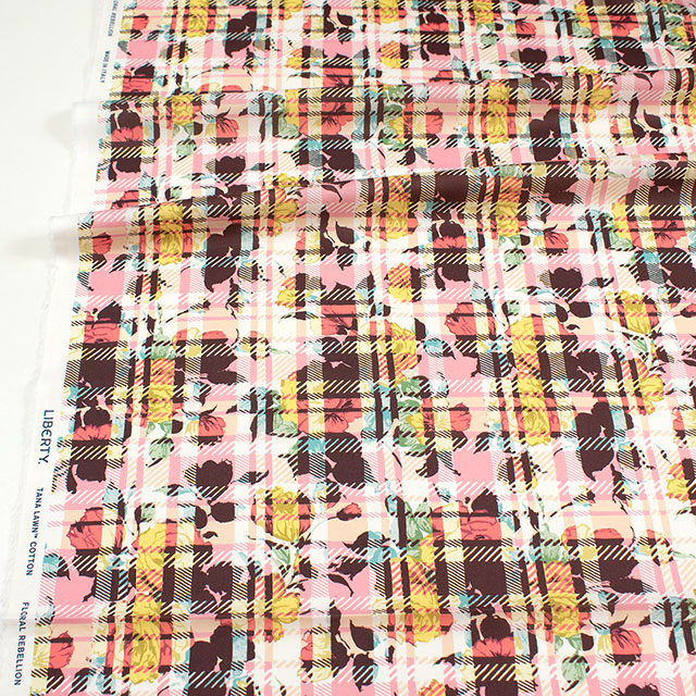 生地 LIBERTY FABRICS リバティ・ファブリックス タナローン 2026SS Floral Rebellion Carline Rebel カーライン・レベル(26-36361042) 26CU.ピンク 09Ac04j