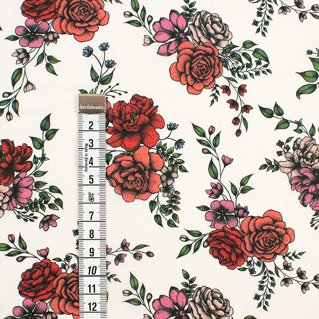 生地 LIBERTY FABRICS リバティ・ファブリックス タナローン 2026SS Floral Rebellion Inked Rose インクド・ローズ(26-36361043) 26AU.レッド 09Ac04j