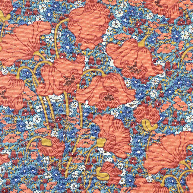 生地 LIBERTY FABRICS リバティ・ファブリックス Newコットンキャンバス 2026SS Clementina Daisy クレメンティナ・デイジー(25-3635242) J26B.オレンジ 09Ac04j
