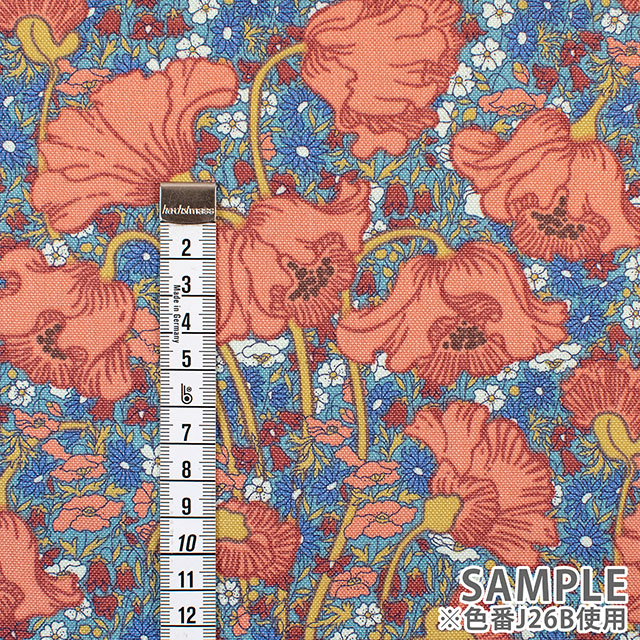 生地 LIBERTY FABRICS リバティ・ファブリックス Newコットンキャンバス 2026SS Clementina Daisy クレメンティナ・デイジー(25-3635242) J26B.オレンジ 09Ac04j