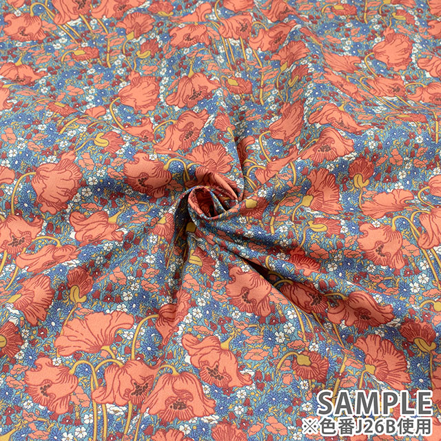 生地 LIBERTY FABRICS リバティ・ファブリックス Newコットンキャンバス 2026SS Clementina Daisy クレメンティナ・デイジー(25-3635242) J26B.オレンジ 09Ac04j