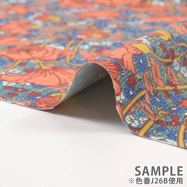 生地 LIBERTY FABRICS リバティ・ファブリックス Newコットンキャンバス 2026SS Clementina Daisy クレメンティナ・デイジー(25-3635242) J26B.オレンジ 09Ac04j