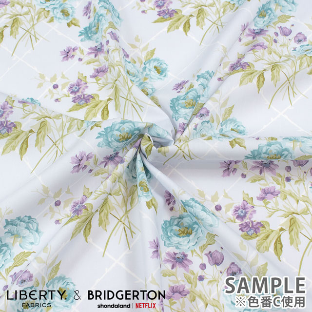 生地 LIBERTY FABRICS リバティ・ファブリックス タナローン LIBERTY FABRICS & BRIDGERTON Blenheim Garden ブレナム・ガーデン(36375475) C.ブルー 09Ac04j
