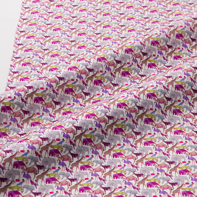 生地 LIBERTY FABRICS リバティ・ファブリックス タナローン エターナル Queue for the Zoo(3634160) A 09Ac03j