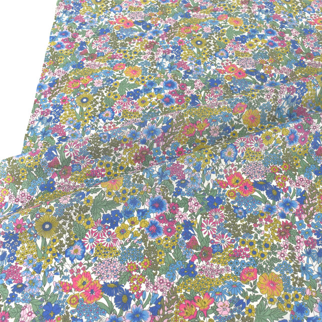 生地 LIBERTY FABRICS リバティ・ファブリックス タナローン エターナル Margaret Annie マーガレット・アニー(3631165) IE.ブルー×ピンク 99Zz99j