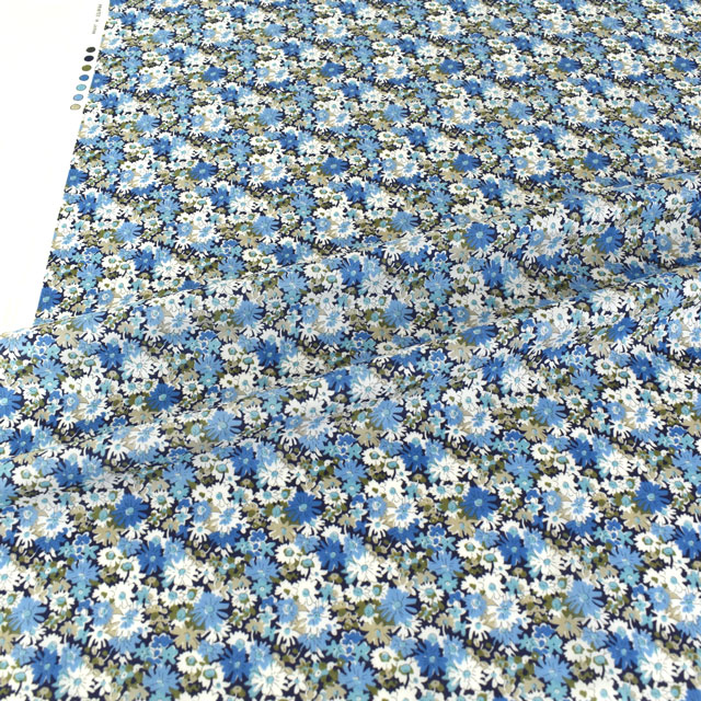 生地 LIBERTY FABRICS リバティ・ファブリックス タナローン エターナル Libby リビー(36300125) ZE.ブルー 09Ac03j