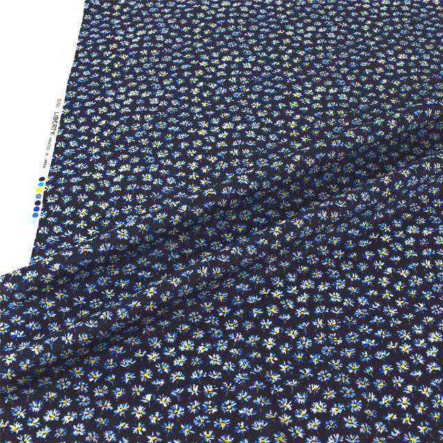 生地 LIBERTY FABRICS リバティ・ファブリックス タナローン エターナル Bellis ベリス(3635186) YE.ネイビー 09Ac03j