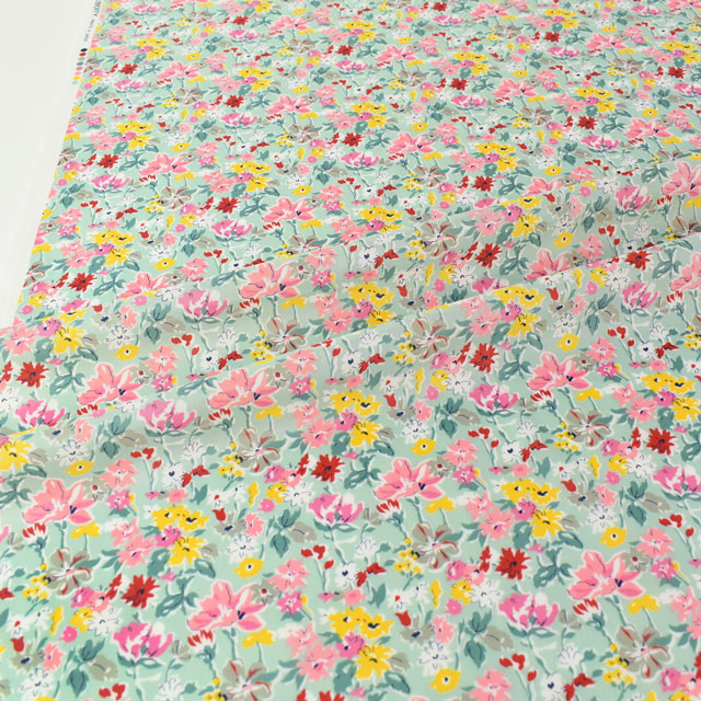生地 LIBERTY FABRICS リバティ・ファブリックス タナローン エターナル California Bloom カリフォルニア・ブルーム(3639125) AE.ミント 09Ac03j