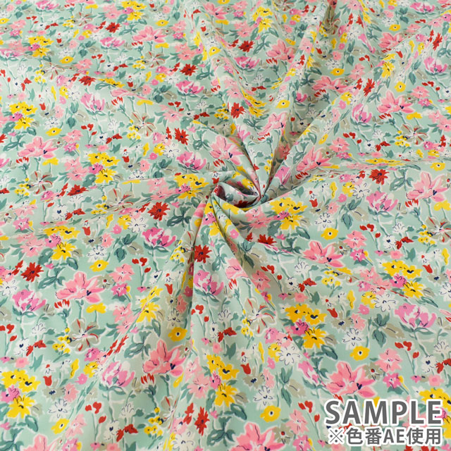 生地 LIBERTY FABRICS リバティ・ファブリックス タナローン エターナル California Bloom カリフォルニア・ブルーム(3639125) AE.ミント 09Ac03j