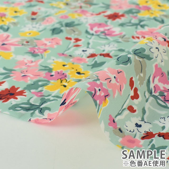 生地 LIBERTY FABRICS リバティ・ファブリックス タナローン エターナル California Bloom カリフォルニア・ブルーム(3639125) AE.ミント 09Ac03j
