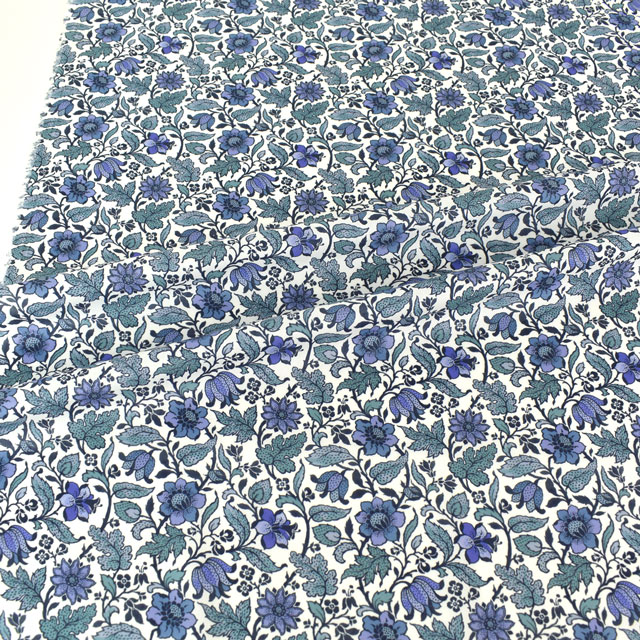 生地 LIBERTY FABRICS リバティ・ファブリックス タナローン エターナル Emery Walker エメリー・ウォーカー(36302103) AE.ブルー 09Ac03j