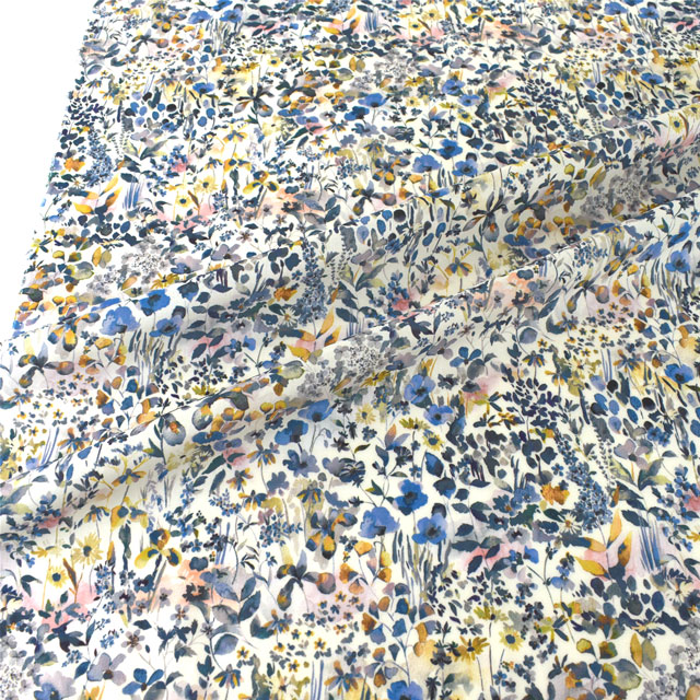 生地 LIBERTY FABRICS リバティ・ファブリックス タナローン エターナル Felda フェルダ(3631116) BE.ブルー 09Ac03j