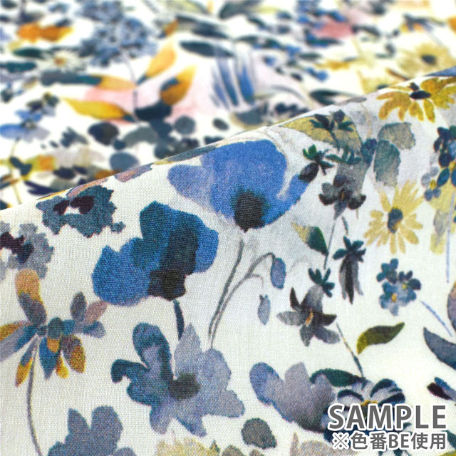 生地 LIBERTY FABRICS リバティ・ファブリックス タナローン エターナル Felda フェルダ(3631116) BE.ブルー 09Ac03j