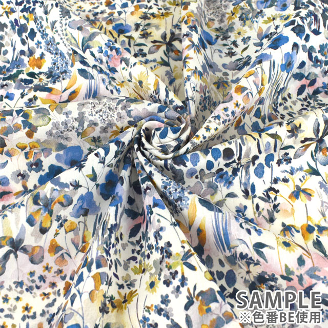 生地 LIBERTY FABRICS リバティ・ファブリックス タナローン エターナル Felda フェルダ(3631116) BE.ブルー 09Ac03j