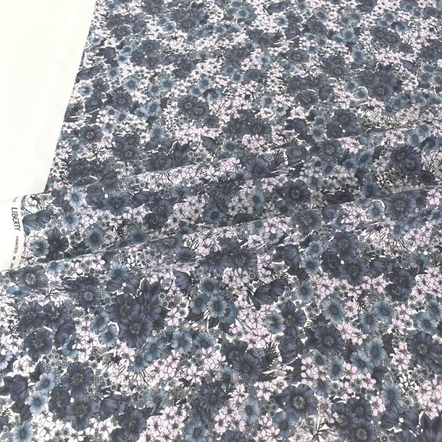 生地 LIBERTY FABRICS リバティ・ファブリックス タナローン エターナル Gloria Flowers グロリア・フラワーズ(DC10480) VE.グレー 09Ac03j