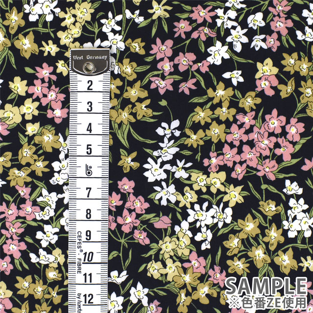 生地 LIBERTY FABRICS リバティ・ファブリックス タナローン エターナル Sea Blossoms シー・ブロッサムズ(3631136) YE.ネイビー 09Ac03j