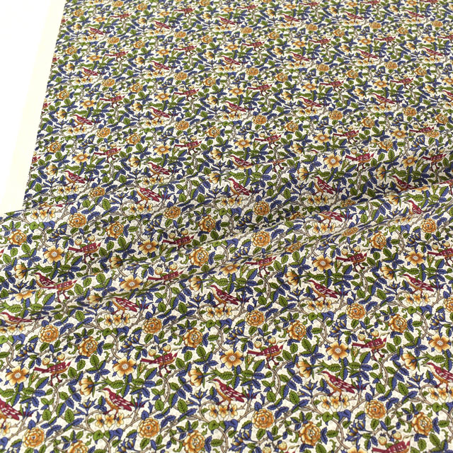 生地 LIBERTY FABRICS リバティ・ファブリックス タナローン エターナル Strawberry Tree ストロベリー・ツリー(DC31032) AE.イエロー 09Ac03j