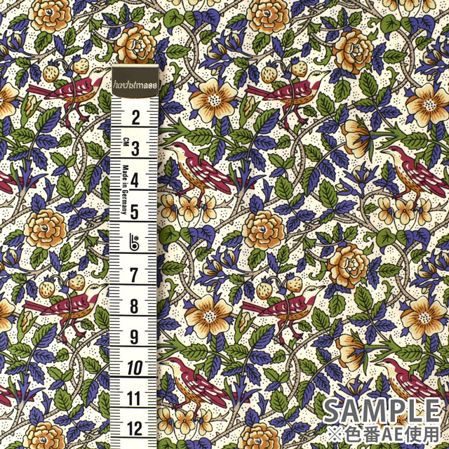 生地 LIBERTY FABRICS リバティ・ファブリックス タナローン エターナル Strawberry Tree ストロベリー・ツリー(DC31032) AE.イエロー 09Ac03j