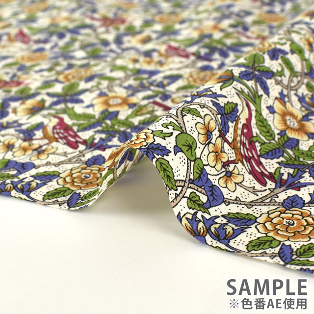 生地 LIBERTY FABRICS リバティ・ファブリックス タナローン エターナル Strawberry Tree ストロベリー・ツリー(DC31032) AE.イエロー 09Ac03j