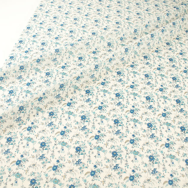 生地 LIBERTY FABRICS リバティ・ファブリックス オーガニックタナローン 2024SS Floribunda フロリバンダ(157J902) A.ブルー 09Ac03j