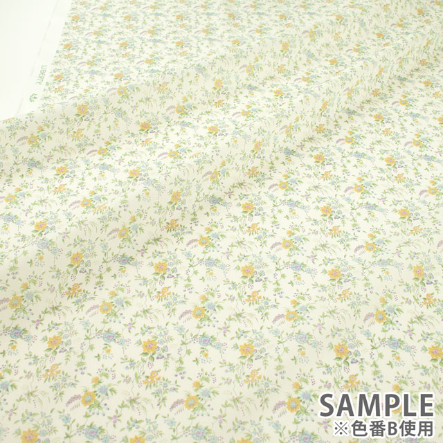 生地 LIBERTY FABRICS リバティ・ファブリックス オーガニックタナローン 2024SS Floribunda フロリバンダ(157J902) B.イエロー 09Ac04j