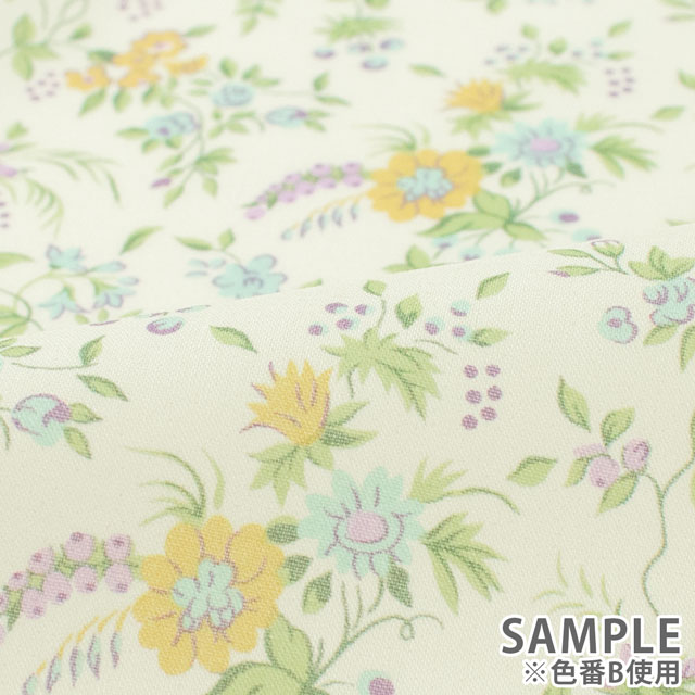 生地 LIBERTY FABRICS リバティ・ファブリックス オーガニックタナローン 2024SS Floribunda フロリバンダ(157J902) B.イエロー 09Ac04j