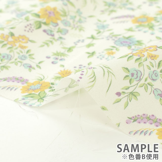 生地 LIBERTY FABRICS リバティ・ファブリックス オーガニックタナローン 2024SS Floribunda フロリバンダ(157J902) B.イエロー 09Ac04j
