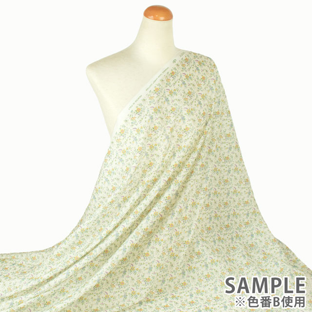 生地 LIBERTY FABRICS リバティ・ファブリックス オーガニックタナローン 2024SS Floribunda フロリバンダ(157J902) B.イエロー 09Ac04j