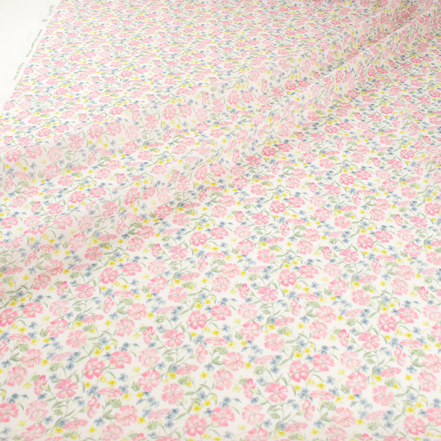 生地 LIBERTY FABRICS リバティ・ファブリックス オーガニックタナローン 2024SS Norfolk Garden ノーフォーク・ガーデン(157J908) D.ピンク 09Ac04j