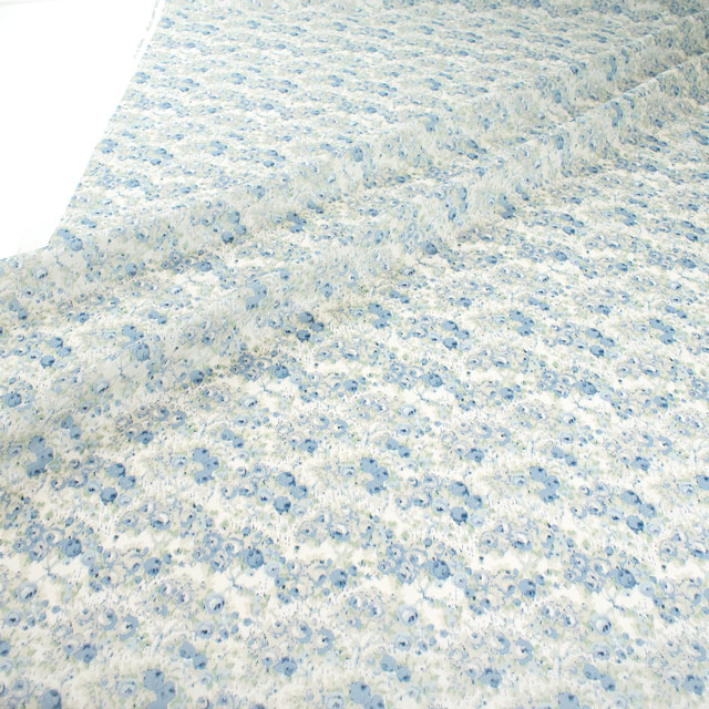 生地 LIBERTY FABRICS リバティ・ファブリックス オーガニックタナローン 2024SS Carolyn キャロリン(157J911) B.ブルー 09Ac03j