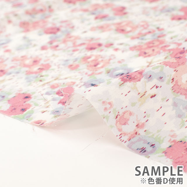 生地 LIBERTY FABRICS リバティ・ファブリックス オーガニックタナローン 2024SS Carolyn キャロリン(157J911) B.ブルー 09Ac03j