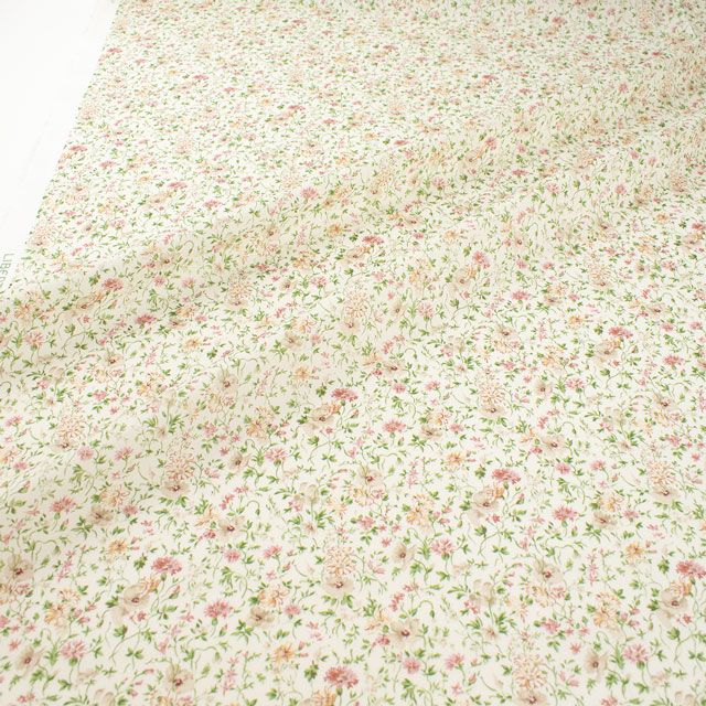 生地 LIBERTY FABRICS リバティ・ファブリックス オーガニックタナローン 2024SS Beatrice ベアトリス(157J912) A.アイボリー 09Ac04j