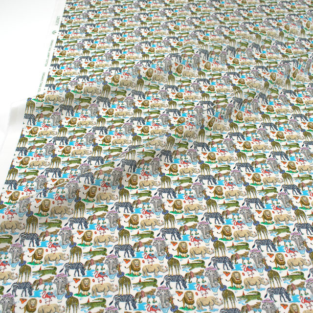 生地 LIBERTY FABRICS リバティ・ファブリックス オーガニックタナローン 2025SS Pool Party プール・パーティ(25-157J74911) 25AU.オフ 09Ac03j