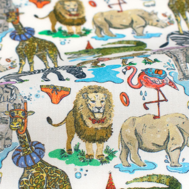 生地 LIBERTY FABRICS リバティ・ファブリックス オーガニックタナローン 2025SS Pool Party プール・パーティ(25-157J74911) 25AU.オフ 09Ac03j