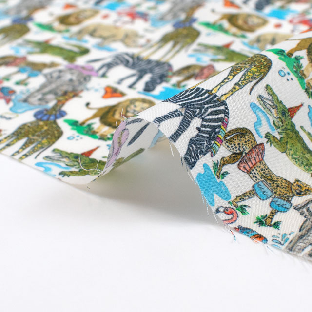 生地 LIBERTY FABRICS リバティ・ファブリックス オーガニックタナローン 2025SS Pool Party プール・パーティ(25-157J74911) 25AU.オフ 09Ac03j