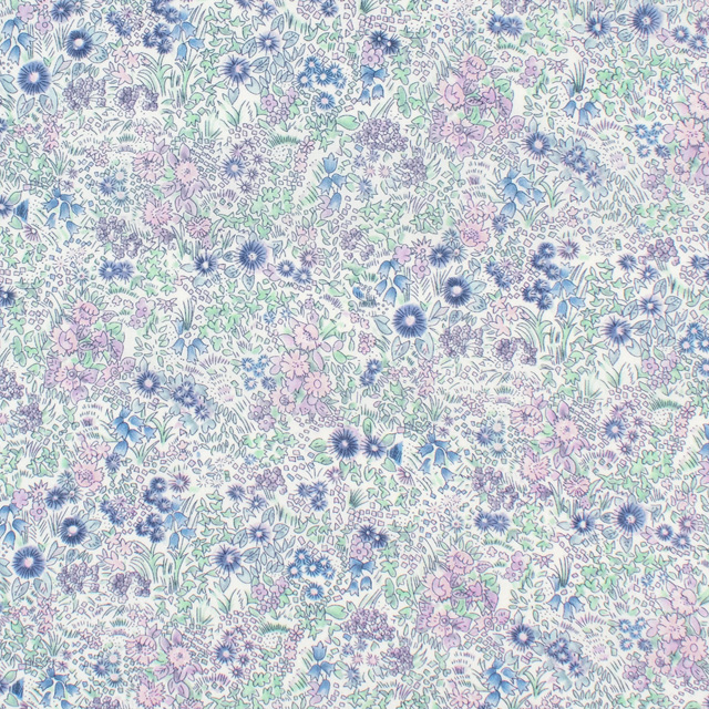 生地 LIBERTY FABRICS リバティ・ファブリックス オーガニックタナローン 2025AW Callaghan Garden カラハン・ガーデン(25-157J928) 25BU.ブルー 09Ac03j