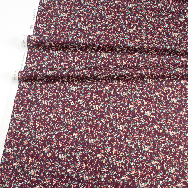 生地 LIBERTY FABRICS リバティ・ファブリックス オーガニックタナローン 2025AW Sasha Blooms サーシャ・ブルームス(25-157J929) 25BU.ブラウン 09Ac03j
