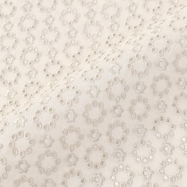 生地 綿レース 小花サークル(M0441040) 2.オフ 99Zz99_