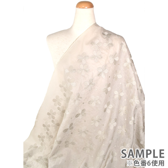 生地 綿レース 大花(M913081) 1.白 99Zz99_