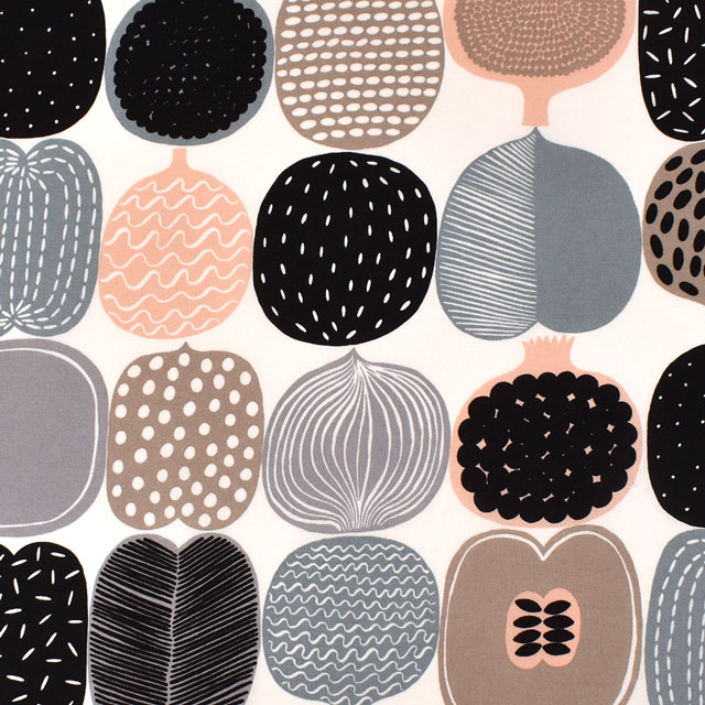 生地 marimekko-マリメッコ- コンポッティ (065779) 180.ホワイト×ベージュ×グレー 09Ac04_