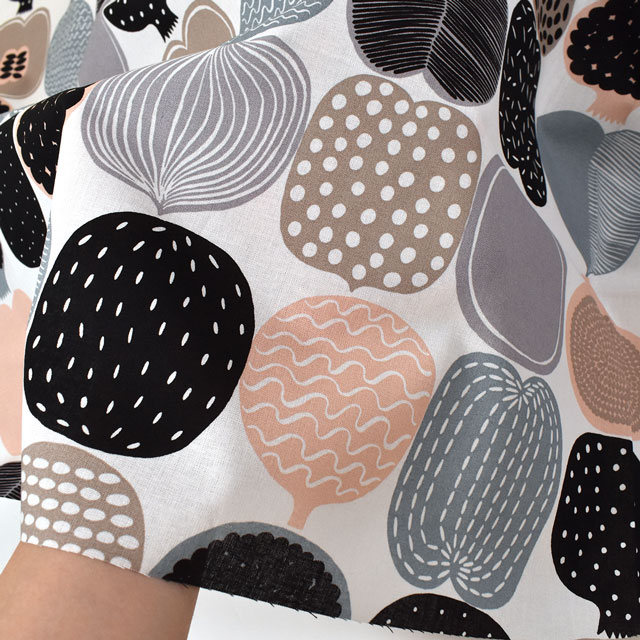 生地 marimekko-マリメッコ- コンポッティ (065779) 180.ホワイト×ベージュ×グレー 09Ac04_