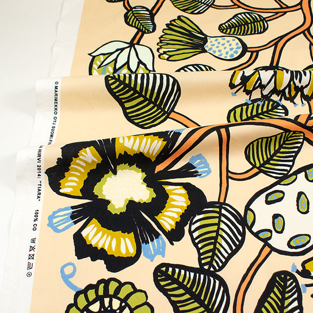 生地 marimekko-マリメッコ- ティアラ(074812) 820.ベージュ 09Ac04_