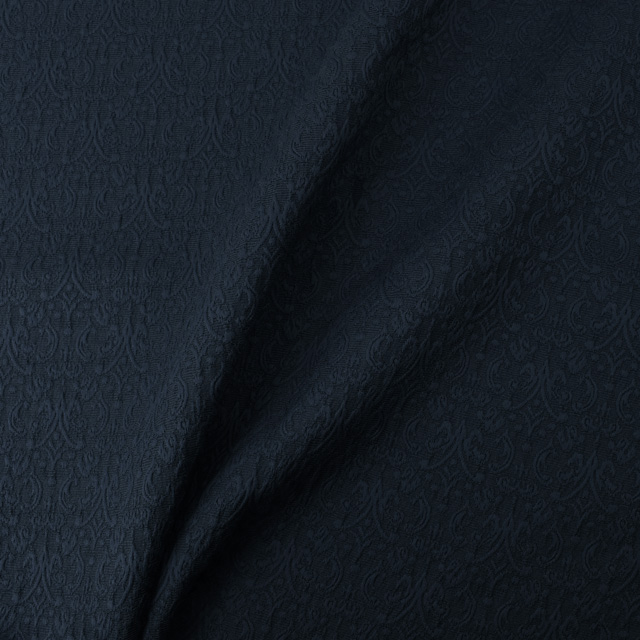 生地 バタフライジャガード(ME7619) 19.ネイビー 10Aa02_