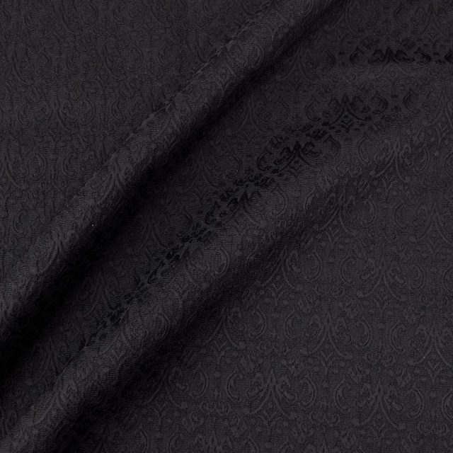 生地 バタフライジャガード(ME7619) 20.ブラック 10Aa05_