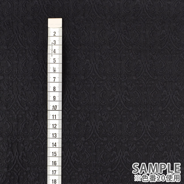 生地 バタフライジャガード(ME7619) 20.ブラック 10Aa05_