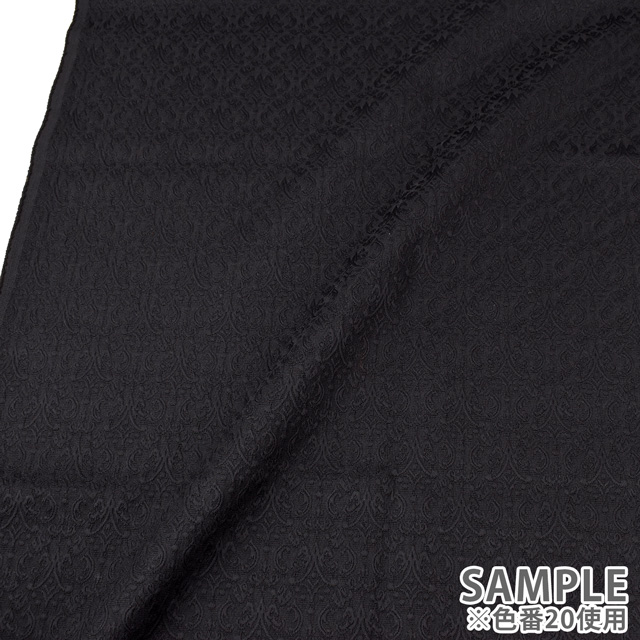 生地 バタフライジャガード(ME7619) 20.ブラック 10Aa05_