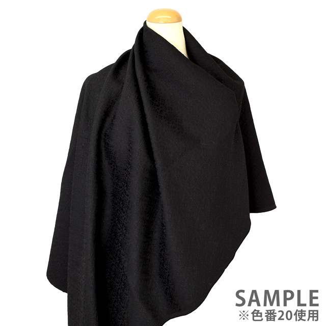 生地 バタフライジャガード(ME7619) 20.ブラック 10Aa05_