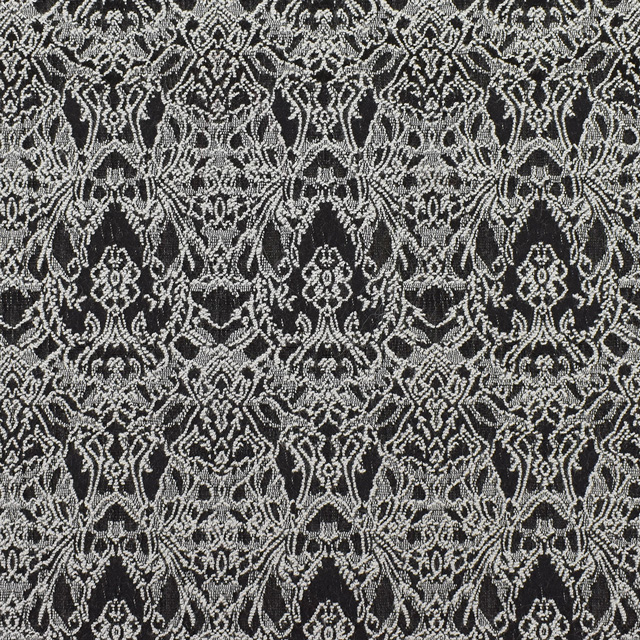 生地 ストレッチアビージャガード(ME7920) 12.ブラック×ホワイト 10Aa05_